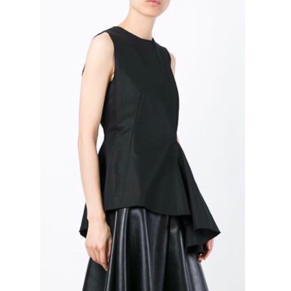 Marni Black Sleeveless Asymmetrical Top